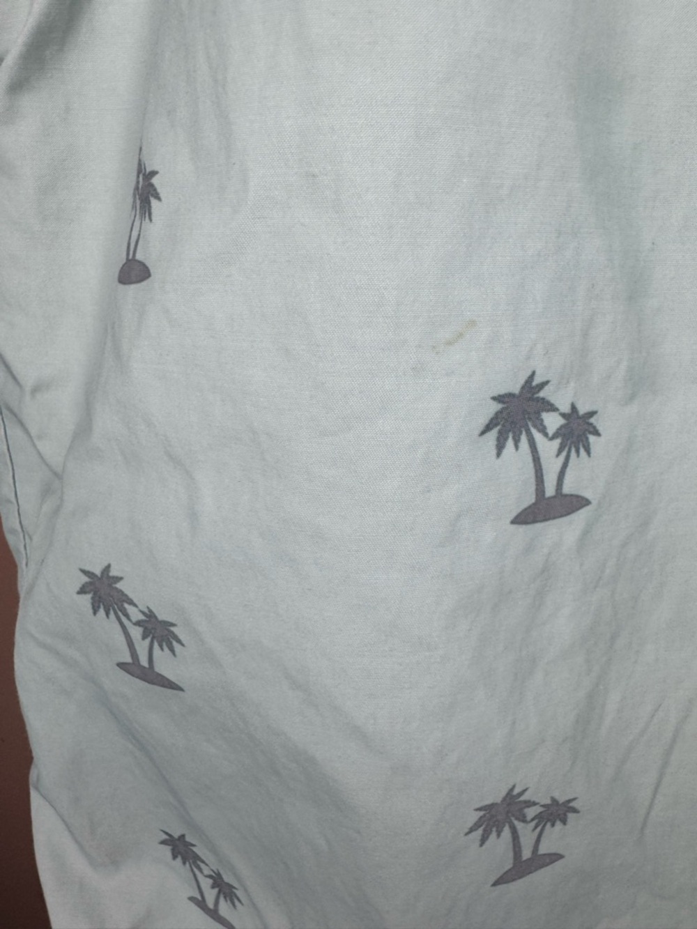 Men's Quiet Storm Light Blue Palm-Print Swim Shorts - Picture 8 of 9